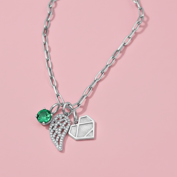 The Limitless Necklace by Max Alexander — Wing, Heart & Dress