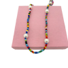 Multi color beads &  pearl necklace