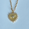 Brand New Vintage Style Heart Necklace With Fluting