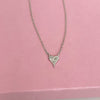 Heart Necklaces in Three Heart Sizes  With Crystallines- Each Sold Separately