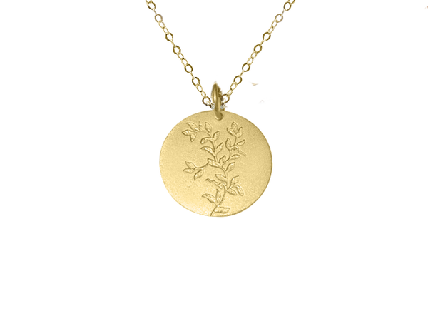 Plain gold coin outlet necklace