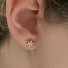 Fresh Cut Flower Earrings- Solid Gold- Sold as a Pair