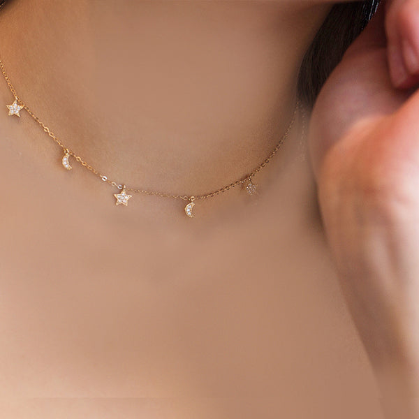 Star and moon choker discount