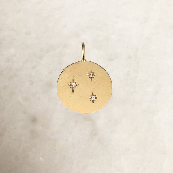 Gold disc charms deals