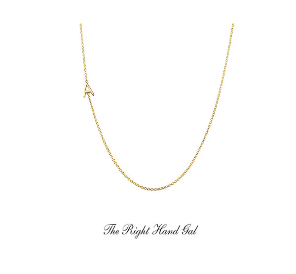 The right hand gal initial outlet necklace