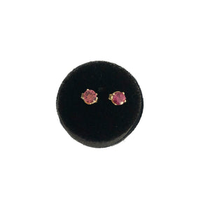Raspberry Dream Mini Gemstones - Solid Gold - Comes In A Pair