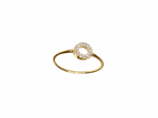 Gold ring with circle and line online
