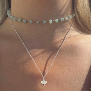 Maple Leaf Charm or Necklace in Sterling Silver