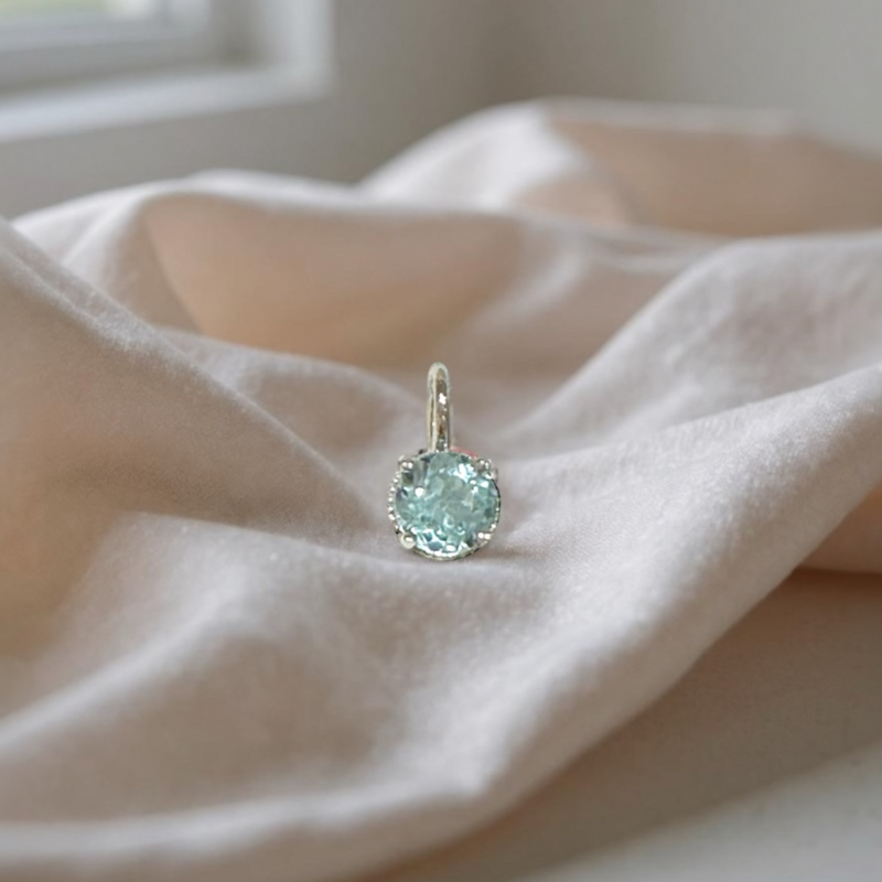 Baby Blue Topaz Charm