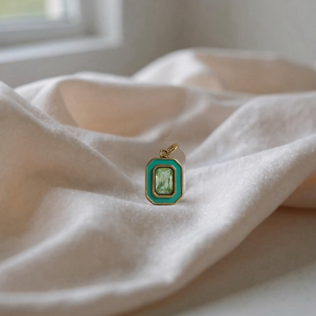 Enamel Charm - Powder Blue