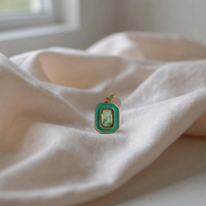 Enamel Charm - Powder Blue