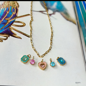 Baby Blue Topaz Charm
