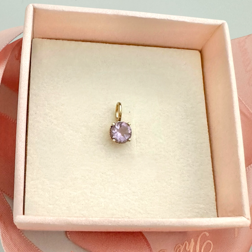 Pink Amethyst Charm