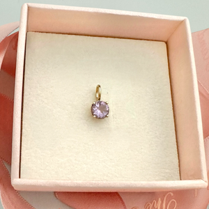 Pink Amethyst Charm