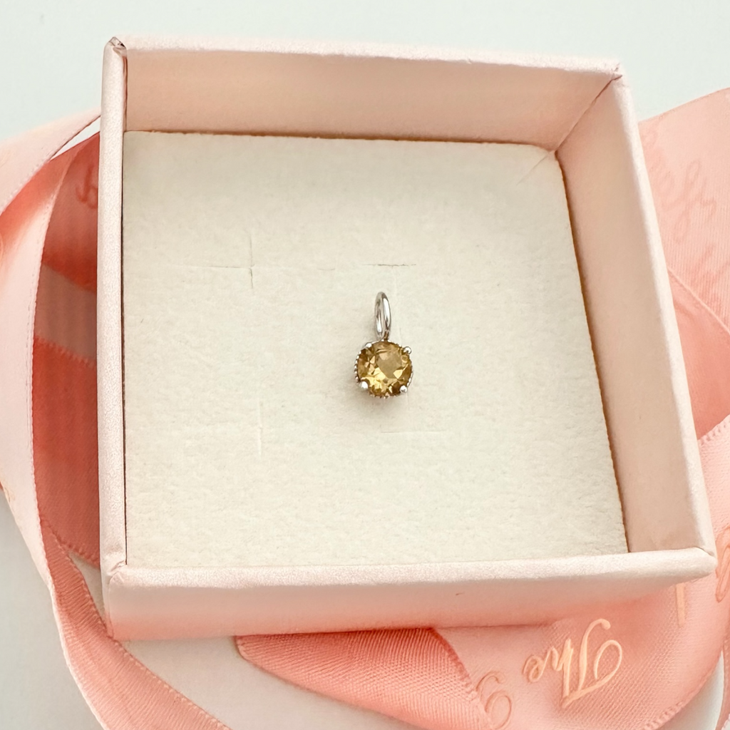 Yellow Citrine Charm