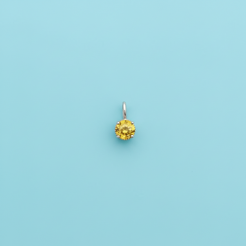 Yellow Citrine Charm
