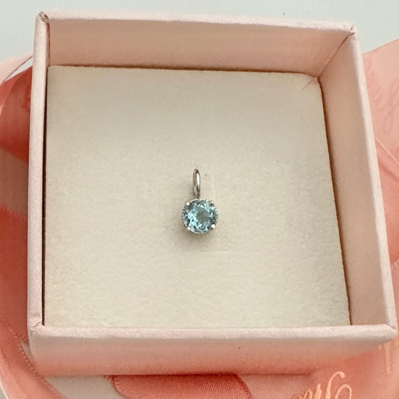 Baby Blue Topaz Charm