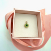 Enamel Round Charm / Avocado green