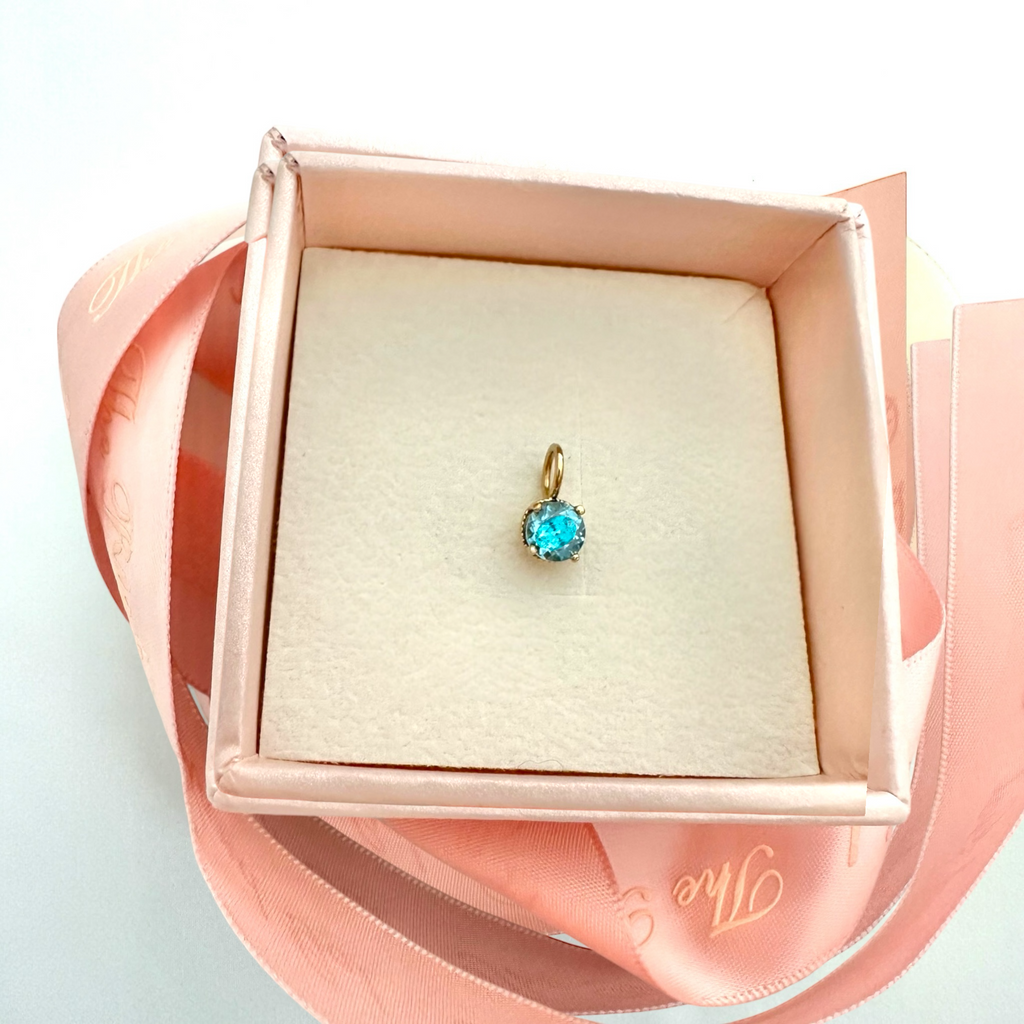 Swiss Blue Topaz Charm