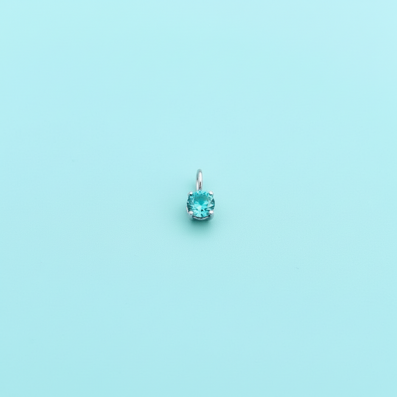 Swiss Blue Topaz Charm