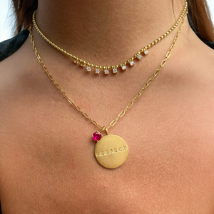 Fringe Necklace With Crystalline Stones