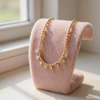 Fringe Necklace With Crystalline Stones