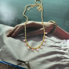 Fringe Necklace With Crystalline Stones