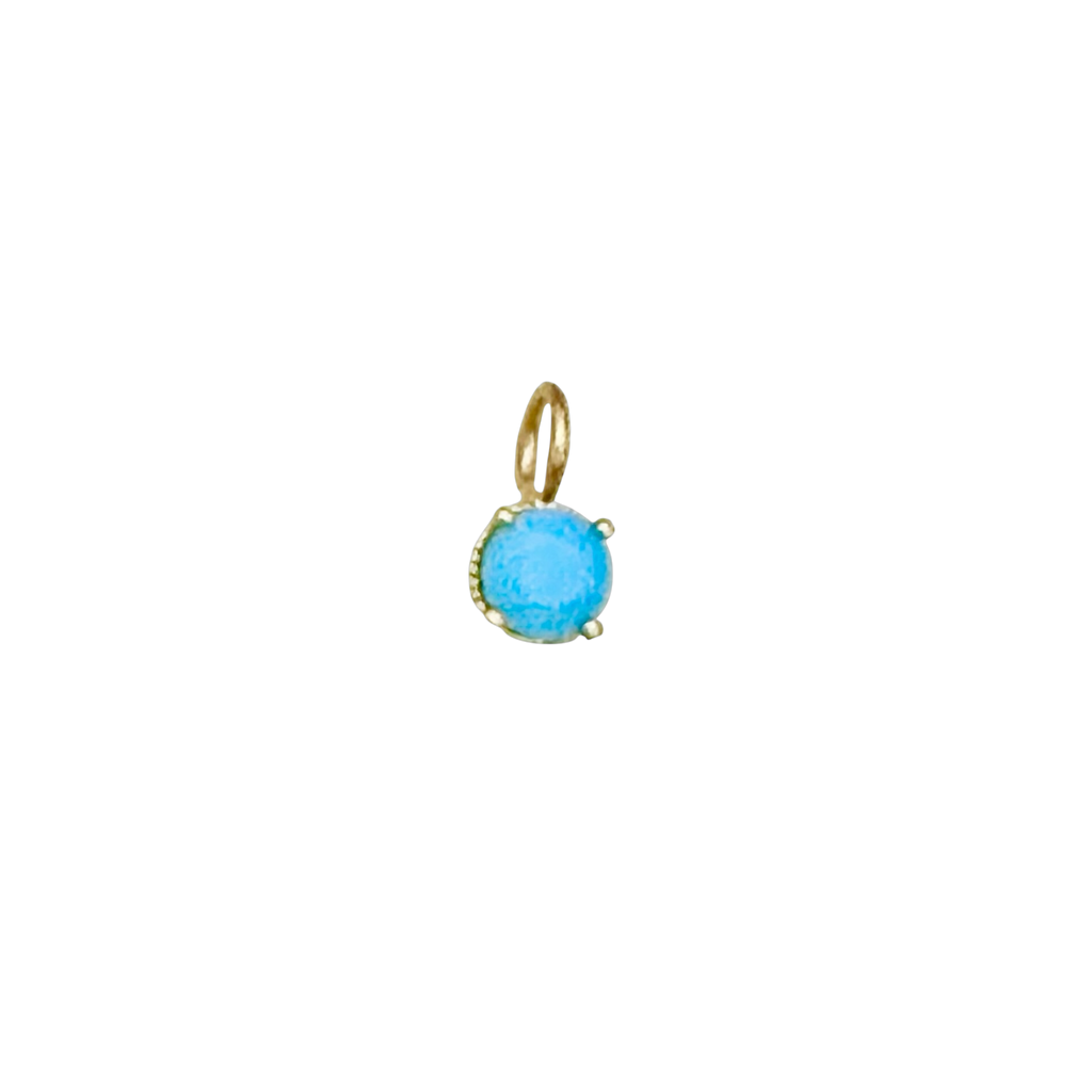 Baby Blue Chalcedony Charm