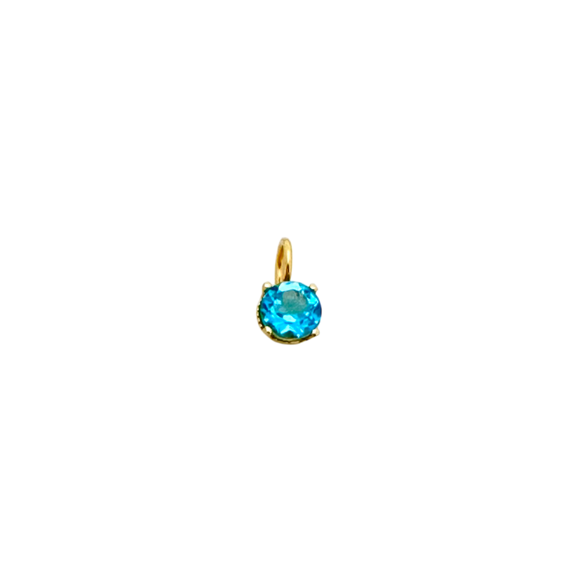 Swiss Blue Topaz Charm