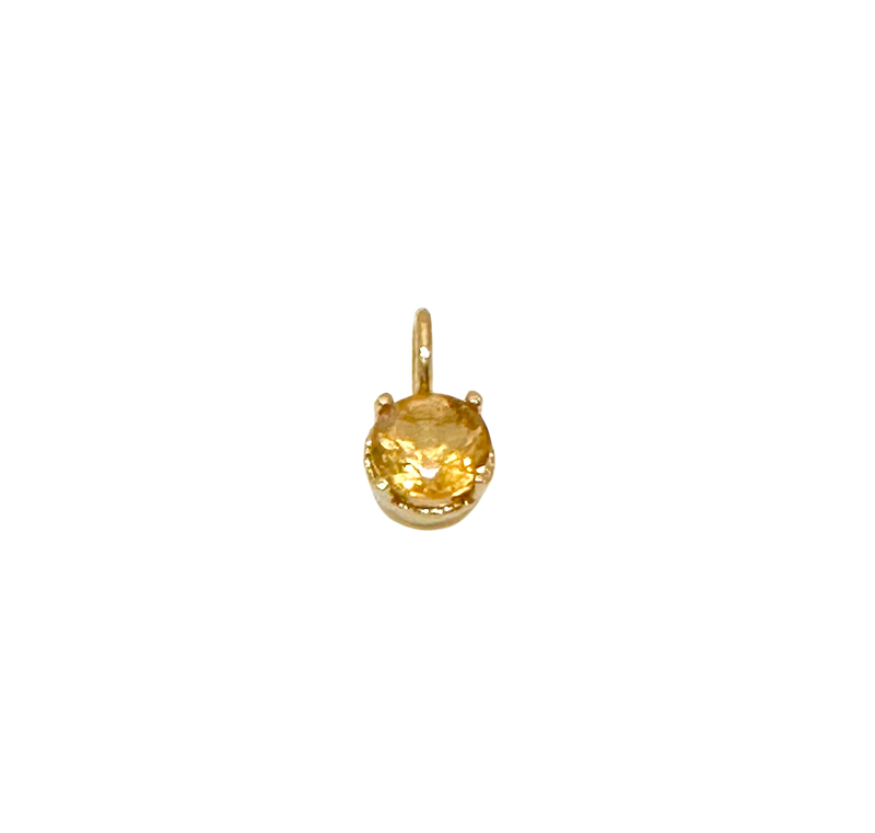 Yellow Citrine Charm