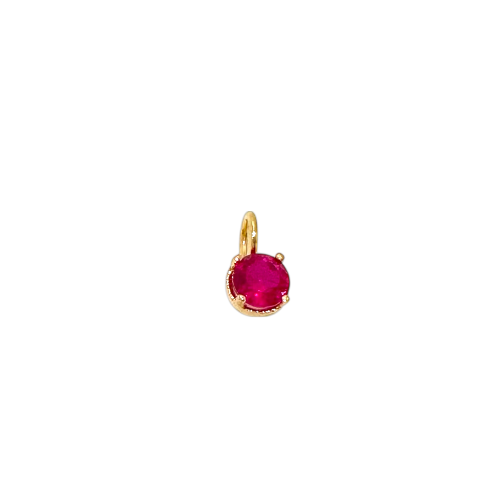 Raspberry Ruby Gemstone Charm