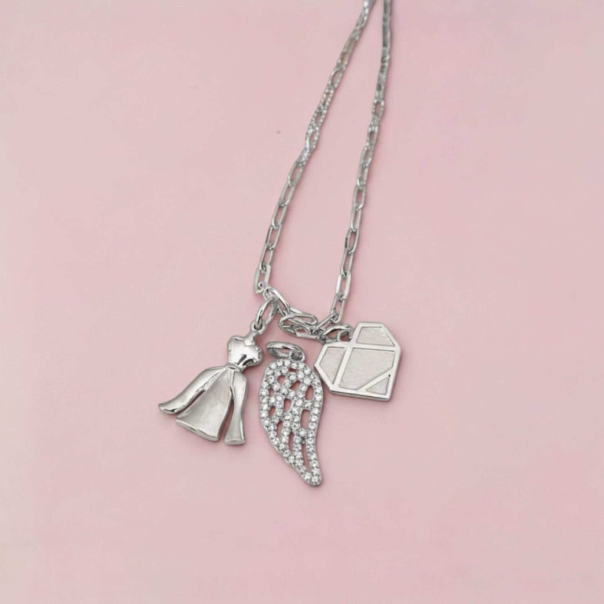 The Limitless Necklace by Max Alexander — Wing, Heart & Dress