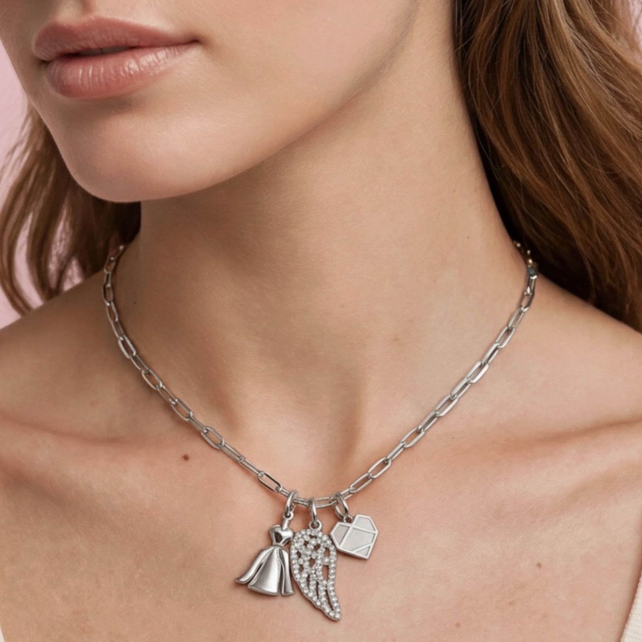 The Limitless Necklace by Max Alexander — Wing, Heart & Dress
