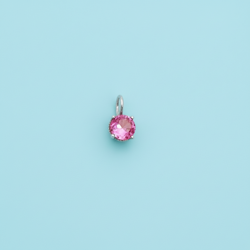Pink Cherry Blossom Sapphire Charm