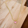 Gemstone Charm Necklace on a Beautiful Ball Chain