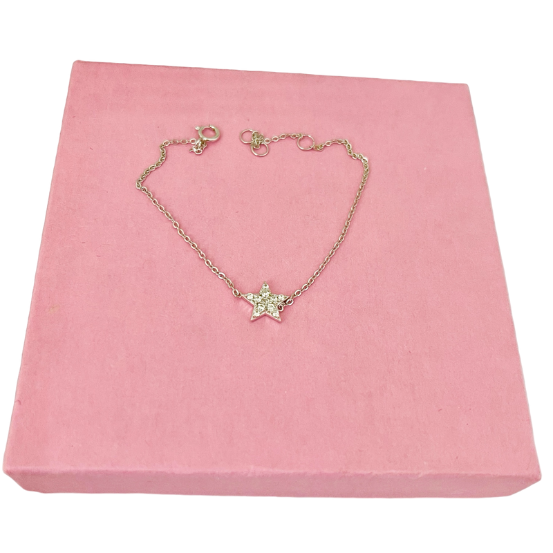 Bracelet étoile taille diamant-argent sterling 925