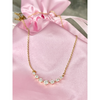 Diamond Cut Topaz Crescent Necklace
