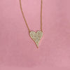 Colliers de cœur en trois tailles de cœur avec cristallins - chacun vendu séparément