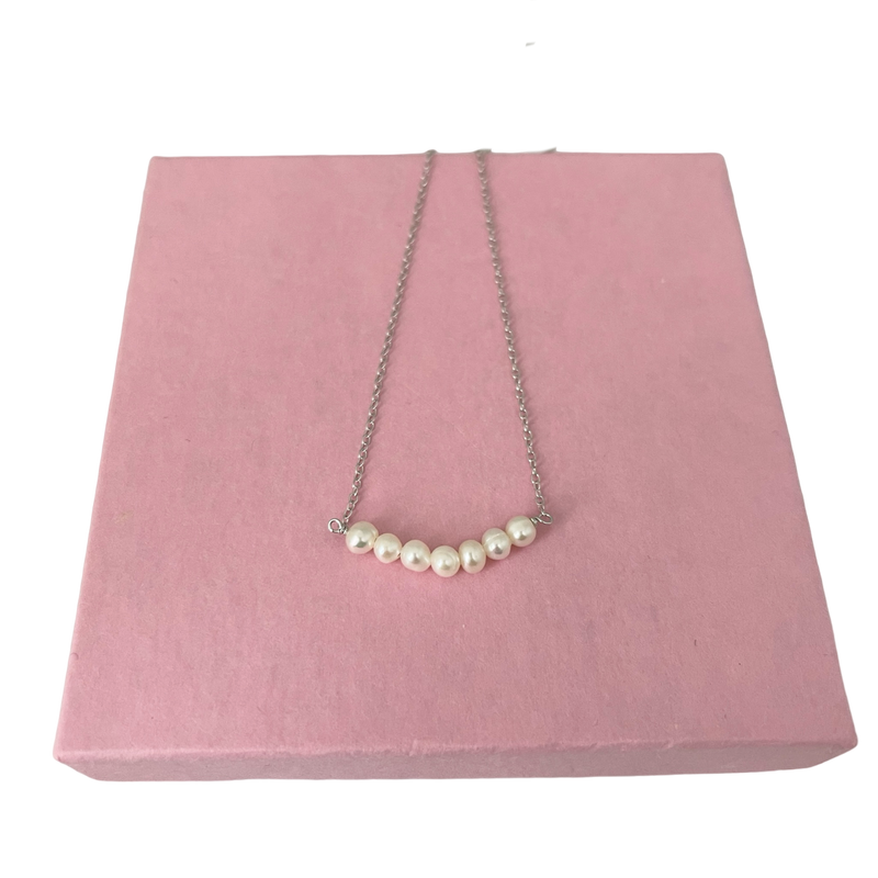 Collier barre de perles
