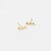 Three Babes Studs with Diamonds - Solid Gold