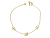 Bracelet initial - Choisissez 1-3 initiales - Or massif