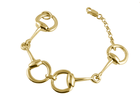 Gold horse bit bracelet hotsell