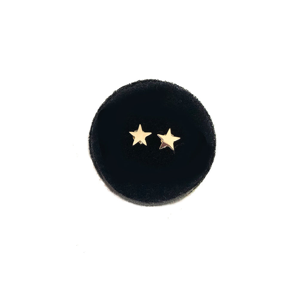 Mini Star Studs - Solid Gold