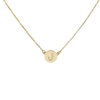 Collier disque initial mini diamant - Or massif