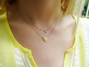 A Simple Heart Necklace - Solid Gold