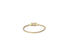 Twisted Rectangle Diamond Ring - Solid Gold