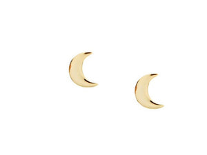 Simple Moon Earrings - Yellow Gold