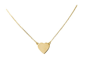 A Simple Heart Necklace - Solid Gold