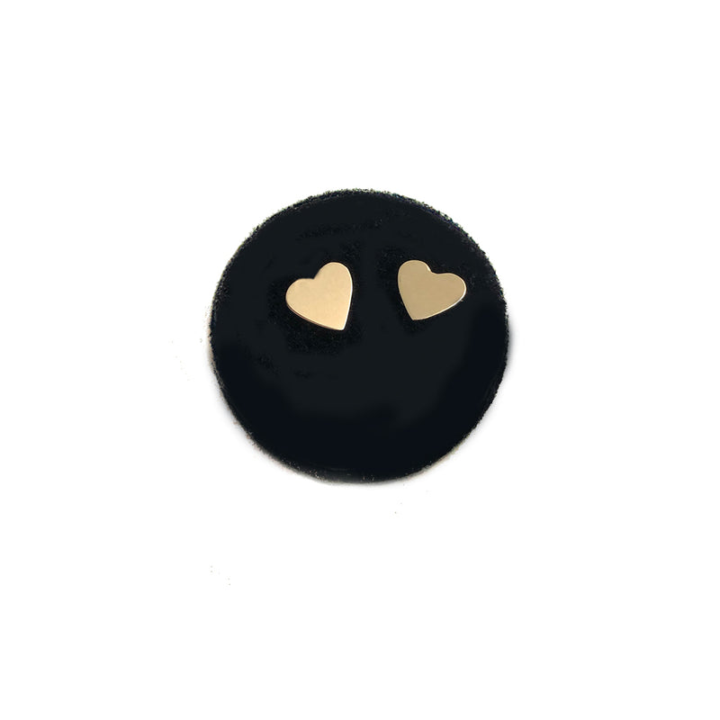 Heart Studs - Solid Gold