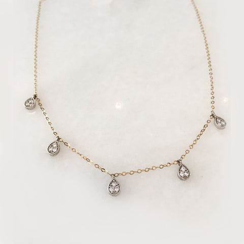 Tears Of Joy Necklace Solid Gold, Sterling Sparkle – The Right